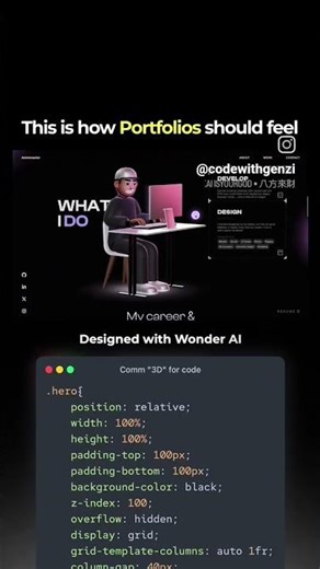Modern Portfolio 💥🫣 ll Beginers must watch it ✨ #coding #portfolio