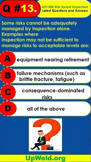 Q#13- API 580 Exam - Risk Based Inspection - Latest Questions And Answers #shorts