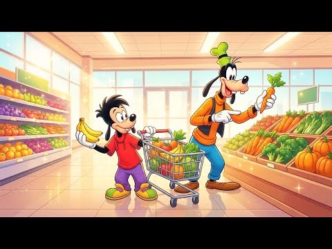 Goofy’s Healthy Shopping Goes WRONG 🥕🍌 Mickey’s Supermarket Chaos 😂 | Funny Goofy & Mickey Animation