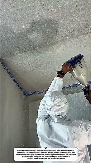 Amazing Ceiling Texture Spray Technique | Satisfying Professional Drywall Finish