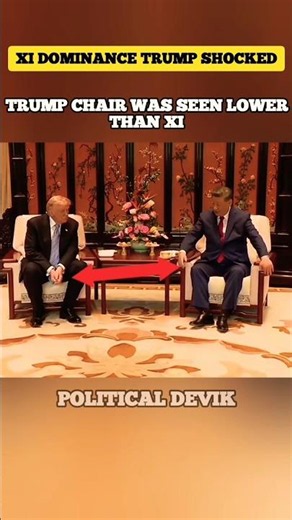 Trump chair was lower than xi jimping chair 😱😱😱