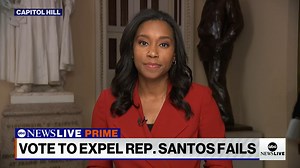 3K views · 92 reactions | "Congressman George Santos will live to see another day here on Capitol Hill." Rachel Scott joins us after a Republican-led resolution to expel embattled Rep. George Santos failed in the House. abcn.ws/3MqBMx8 | ABC News Live | Facebook
