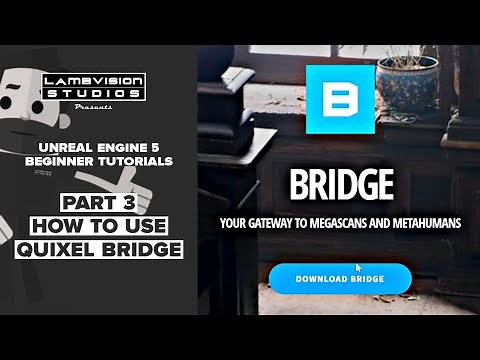 Unreal Engine 5.1 Tutorials Part 3 | How to Use Quixel Bridge Asset Browser