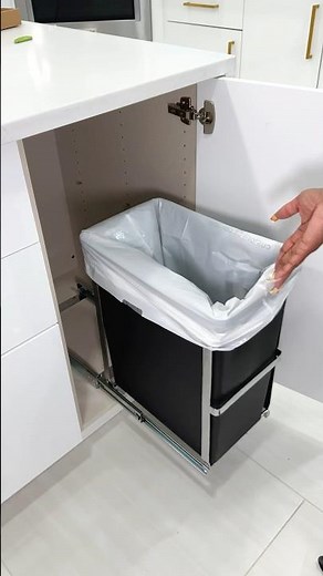 Hidden pull out trash can for cheap!