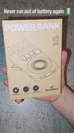 Charge anywhere, anytime⚡ Ultra-strong magnetic hold keeps devices secure: Powerful magnetic connection holds devices securely even with cases on Built-in stand enables hands-free multitasking: Hands-free stand perfect for video calls and streaming convenience Built-in cables for universal device charging: Includes four built-in cables for universal device compatibility Complies with air travel safety regulations: Meets aviation safety standards for easy, worry-free air travel High capacity powe