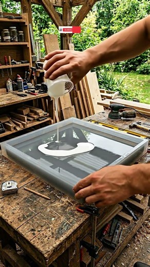 You've definitely never seen a coffee table like THIS before 😍💎 #epoxy #table