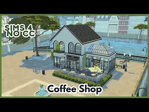 Cozy NO CC Coffee Shop ☕📚 | Upstairs Free Library | The Sims 4 Forever Save Build