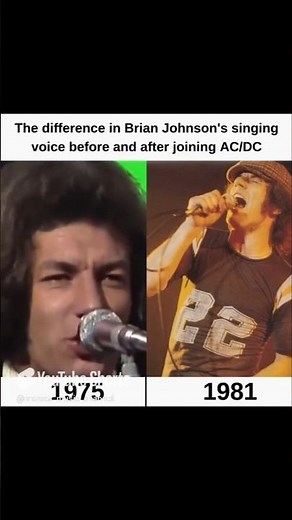 Brian Johnson's voice before and after joining AC/DC #brianjohnson #acdc #singer