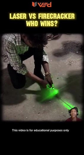 Laser vs Fire Cracker — Science Showdown You Can’t Miss! 🔥🔦 #shorts #viral