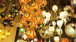 Low angle shot of colourful lights Free Stock Video Footage