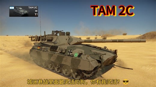 TAM 2C:我比轮子车还灵活，你信吗🤫—XI级TAM2中型坦克简评[战争雷霆手游]