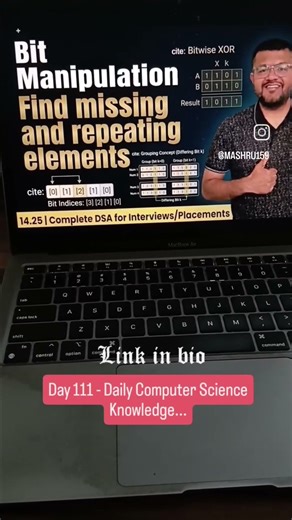 Find missing and repeating element in array #shorts #ytshorts #bitmanipulation #bitwise #bitwisexor