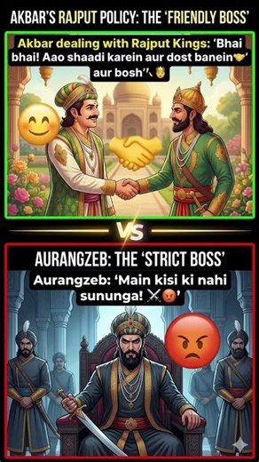 Akbar vs Aurangzeb: The 'Strict Boss' Meme 😂⚔️ #shorts #history
