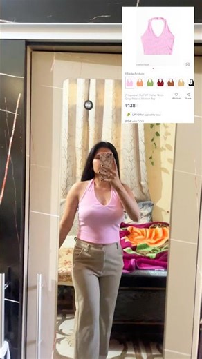 This ₹138 Meesho Top is TOO Good 😍 Halter Neck Crop Top Review