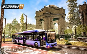 巴士模拟21 天使海岸 #29：好动力 驾驶三轴大曼恩穿过市中心 | Bus Simulator 21 | 4K60