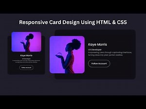 Responsive Card Design Using HTML & CSS 🔥 | Modern UI Card Tutorial Step by Step