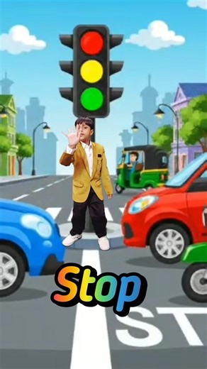 Easy Opposite Words for Kids 🤓 | Fast–Slow, Stop–Go, Yes–No #shorts