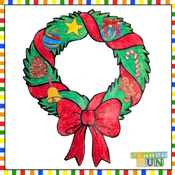 Christmas Holiday Craft: Wreath Art Project Craftivity