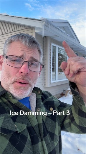 Ice damming usually isn’t one single issue. It’s how heat loss, insulation, and ventilation work together. #IceDams #HomeMaintenance #HomeInspection #WinterHome #AtticInsulation
