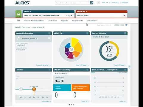 ALEKS | Navigating Your Account