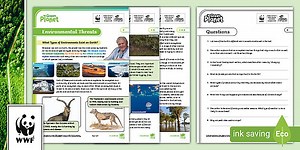 WWF: Environmental Threats Reading Comprehension with David Attenborough [Ages 9-11]