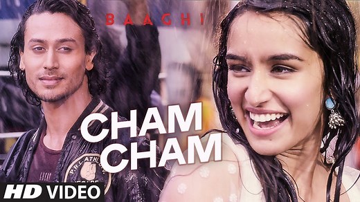♫ Cham Cham - Chham Chham - ||Full Video Song || - Film BAAGHI - Starring Tiger Shroff, Shraddha Kap