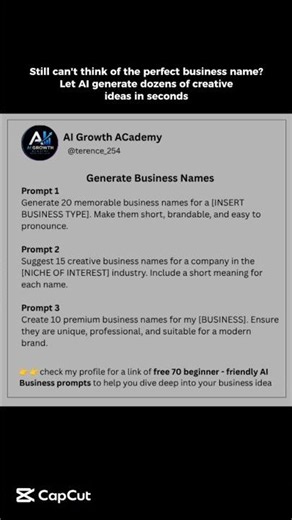 Generate Creative Business Names with This AI Prompt