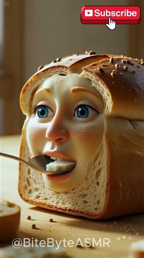 🍞👄✨ Slice Bread Eating Itself ASMR! Oddly Satisfying Crunch Sounds 🎧🔥 #Shorts #ASMR