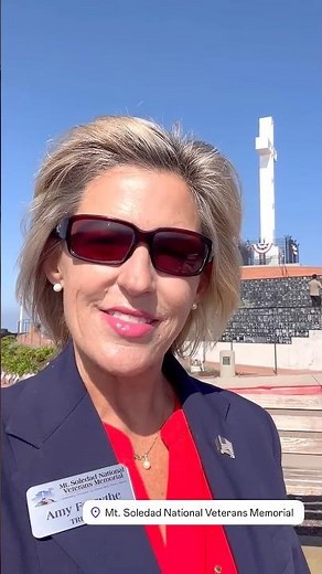 Amy Forsythe reports from Mt. Soledad National Veterans Memorial #military #veterans