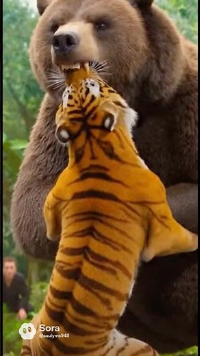 Bear vs Tiger — Who Wins?😱😱