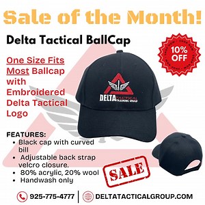 🚨 Another Sale of the Month 🏷️ AND as Father’s Day is approaching our Delta Tactical Ballcap 🧢 would be a perfect fit! Enjoy a 10% OFF all of JUNE 🔥 #deltatacticaltraininggroup #deltaposse #saleofthemonth #monthlysale #ballcap #hat #tacticalgear #firearmstraining #trainingfacility #antiochca #contracostacounty #trainforthemoment | Delta Tactical Training Group