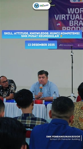 SMK Pembangunan Official on Instagram: "SMK Pembangunan menggelar Workshop Virtual Reality dan Branding Produk TEFA bersama Bapak Sesario Indrawan sebagai pedamping SMK Pusat Keunggulan. Materi berfokus pada penguatan kompetensi keahlian, skill, attitude, knowledge, dan pembelajaran SMK PK yang link and match dengan dunia industri ✨ Videographer & Editor: @rdn.syaghir"