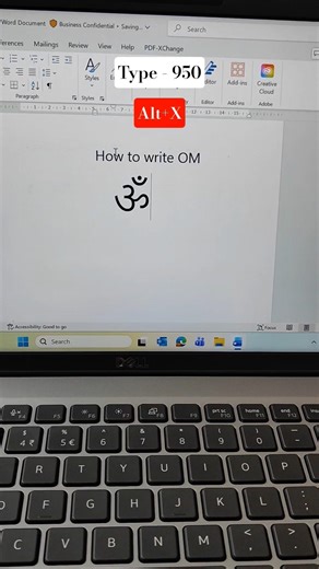 How to type OM Symbol in Word or Excel #omsymbol #keyboardshortcutkeys #hiddensymbols #computer