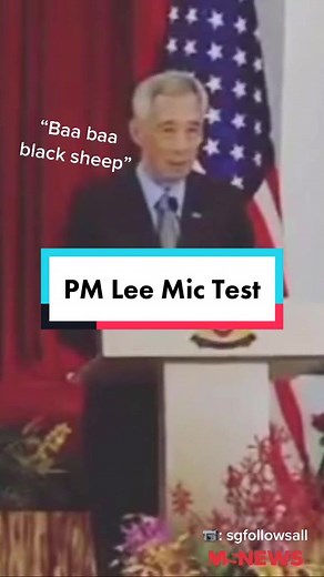 Showing us how a mic test should be done 🎤 #pmlee #kamalaharris #singapore #mustsharenews #tiktoksg #sgnews