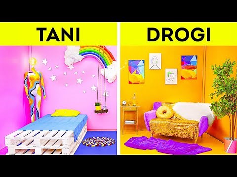 WYZWANIE — REMONT POKOJU || Bogaty vs spłukany | Tani vs drogi wystrój pokoju od 123 GO!