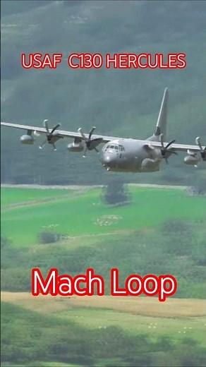 USAF C130 Hercules 'STRIX' low level through the Mach Loop