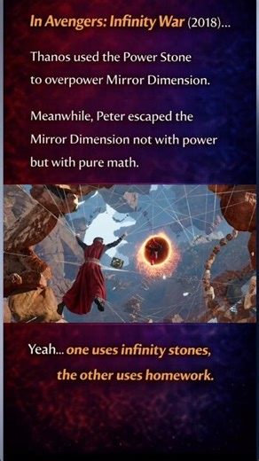 How Did Peter Escape The Strange's Mirror Dimension Using Math?|Spiderman #avengers #marvel #shorts