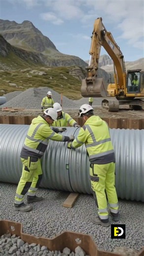 Corrugated Steel pipes installation 🚧