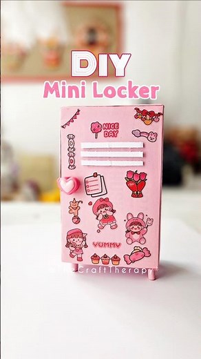 DIY Mini Locker Organizer using cardboard #diy #crafts #shorts #cardboardorganizer #cardboardcraft