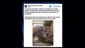 AOC mocks opponents of Green New Deal in NYC subway flooding tweet