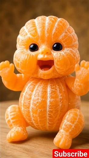 Feeding the Cutest Tiny Orange Fruit Baby! Food Art Comes Life​#FruitArt​#FoodCarving​#MandarinBaby​