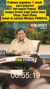Prabowo Ingatkan Kepala Daerah Papua: Dana Otsus Sudah Cair, Jangan Jalan ke Luar Negeri | Update News Populer