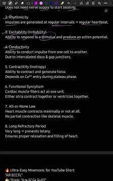 Properties of cardiac muscles ⚕️🤍 #mbbs #anatomy #neet #new #physiology #trending