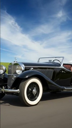 Mercedes 3rd car|Mercedes-Benz SSK (1928)| driving on road in 1928| #automobile #classic #photo