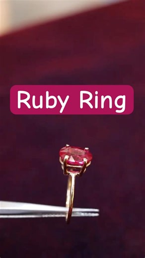 Royal Ruby Ring ❤️ | Natural Oval Ruby in Gold | Mewar Gem Art #rubyrings #gemstone #shorts