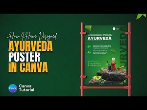 Ayurveda Poster Design In Canva | Medical or Health Poster | Social Media Post Design in Canva