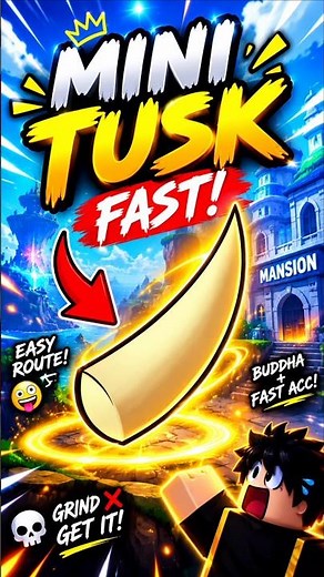 HOW TO GET MINI TUSK FAST IN BLOX FRUIT 😭💀🔥