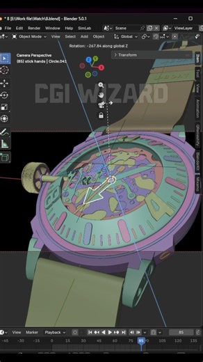 Watch Animation CGI Intro #3dmodeling #3danimation #blender3d #watch