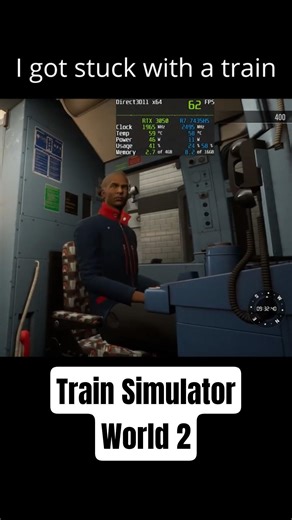 I got stuck with a train #trainsimulator #gaming