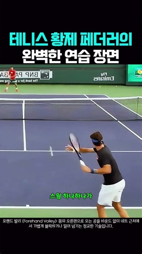 테니스 황제 페더러의 완벽한 연습 장면 #테니스 #페더러 #발리 #테니스연습 #테니스폼